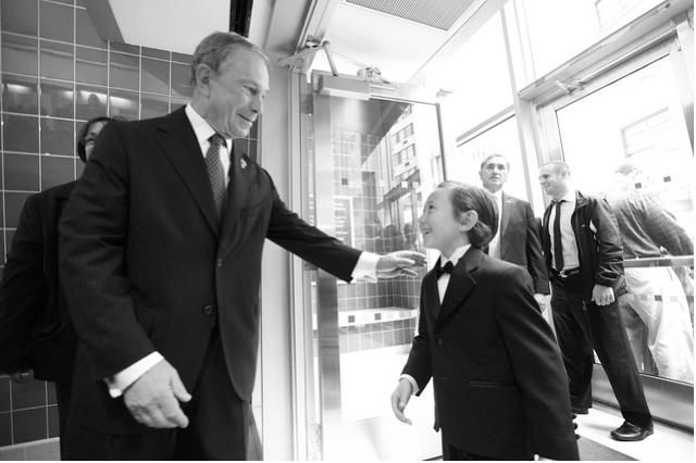 Mayor Bloomberg meets Kyle Falls